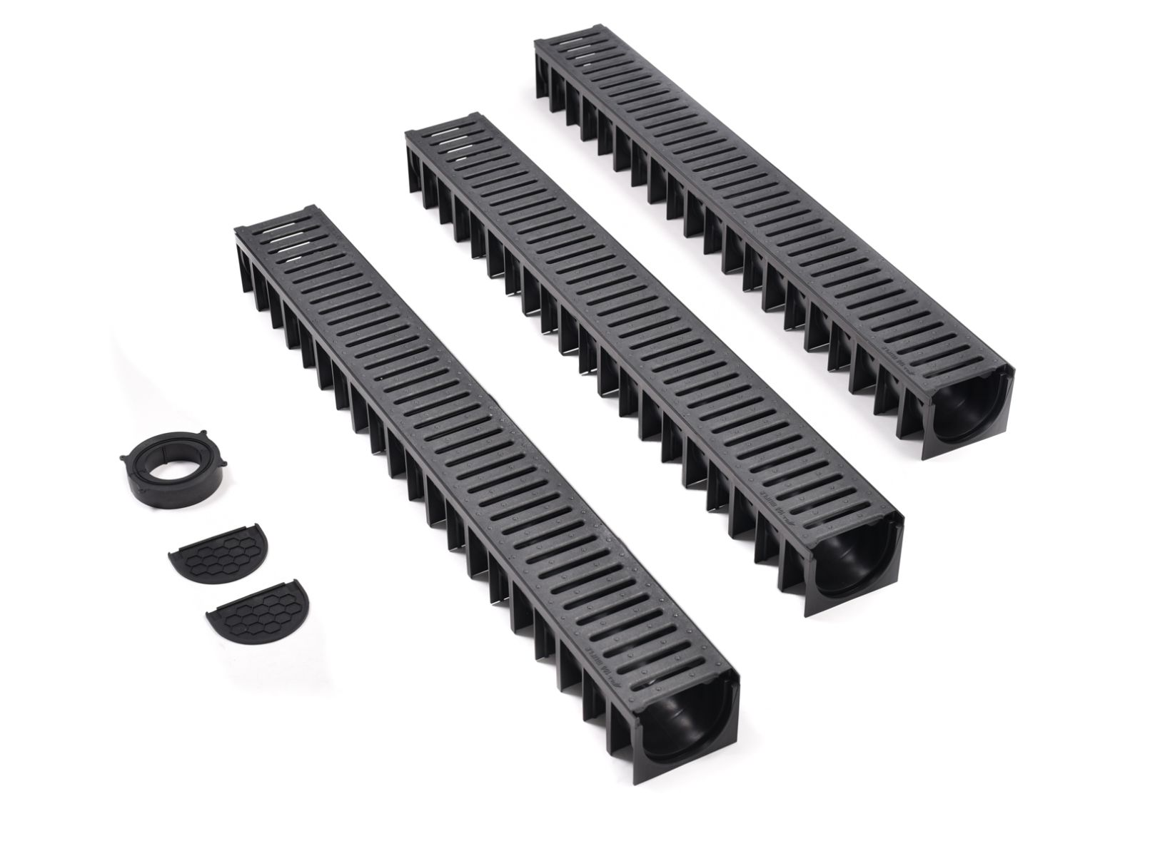 3x HDPE Lijngoot zwart